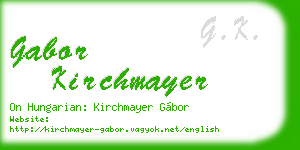 gabor kirchmayer business card