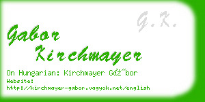 gabor kirchmayer business card